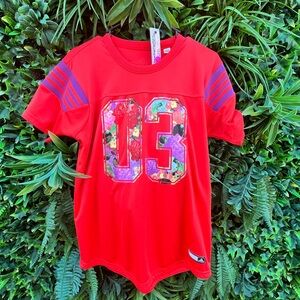 Adidas Climalite Athleisure Casual Shirt Floral Red Size M